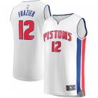 Camiseta Tim Frazier 12 Detroit Pistons Association Edition Blanco Hombre